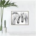 Picture of Face Off Horses _GroupedProduct_Rectangle_Landscape_Photography _GroupedProduct_Rectangle_Landscape_Canvas_Framed_