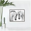 Picture of Face Off Horses _GroupedProduct_Rectangle_Landscape_Photography _GroupedProduct_Rectangle_Landscape_Canvas_Framed_