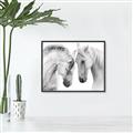 Picture of Face Off Horses _GroupedProduct_Rectangle_Landscape_Photography _GroupedProduct_Rectangle_Landscape_Canvas_Framed_