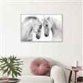 Picture of Face Off Horses _GroupedProduct_Rectangle_Landscape_Photography _GroupedProduct_Rectangle_Landscape_Canvas_Framed_