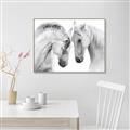 Picture of Face Off Horses _GroupedProduct_Rectangle_Landscape_Photography _GroupedProduct_Rectangle_Landscape_Canvas_Framed_