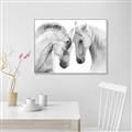 Picture of Face Off Horses _GroupedProduct_Rectangle_Landscape_Photography _GroupedProduct_Rectangle_Landscape_Canvas_Framed_