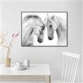 Picture of Face Off Horses _GroupedProduct_Rectangle_Landscape_Photography _GroupedProduct_Rectangle_Landscape_Canvas_Framed_