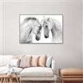 Picture of Face Off Horses _GroupedProduct_Rectangle_Landscape_Photography _GroupedProduct_Rectangle_Landscape_Canvas_Framed_