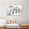 Picture of Face Off Horses _GroupedProduct_Rectangle_Landscape_Photography _GroupedProduct_Rectangle_Landscape_Canvas_Framed_