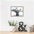 Picture of Black vase with green leafs _GroupedProduct_Rectangle_Landscape_Photography _GroupedProduct_Rectangle_Landscape_Canvas_Framed_