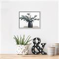 Picture of Black vase with green leafs _GroupedProduct_Rectangle_Landscape_Photography _GroupedProduct_Rectangle_Landscape_Canvas_Framed_