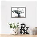 Picture of Black vase with green leafs _GroupedProduct_Rectangle_Landscape_Photography _GroupedProduct_Rectangle_Landscape_Canvas_Framed_