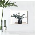 Picture of Black vase with green leafs _GroupedProduct_Rectangle_Landscape_Photography _GroupedProduct_Rectangle_Landscape_Canvas_Framed_