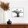 Picture of Black vase with green leafs _GroupedProduct_Rectangle_Landscape_Photography _GroupedProduct_Rectangle_Landscape_Canvas_Framed_