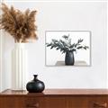 Picture of Black vase with green leafs _GroupedProduct_Rectangle_Landscape_Photography _GroupedProduct_Rectangle_Landscape_Canvas_Framed_