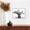 Picture of Black vase with green leafs _GroupedProduct_Rectangle_Landscape_Photography _GroupedProduct_Rectangle_Landscape_Canvas_Framed_