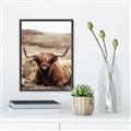 Picture of Furry Brown Cow _GroupedProduct_Rectangle_Portrait_Photography _GroupedProduct_Rectangle_Portrait_Canvas_Framed_