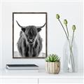 Picture of B&W Highland _GroupedProduct_Rectangle_Portrait_Photography _GroupedProduct_Rectangle_Portrait_Canvas_Framed_