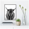 Picture of B&W Highland _GroupedProduct_Rectangle_Portrait_Photography _GroupedProduct_Rectangle_Portrait_Canvas_Framed_
