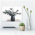 Picture of Black vase with green leafs _GroupedProduct_Rectangle_Landscape_Photography _GroupedProduct_Rectangle_Landscape_Unframed_Print_Only_