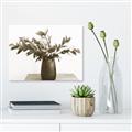 Picture of Black vase with green leafs _GroupedProduct_Rectangle_Landscape_Photography _GroupedProduct_Rectangle_Landscape_Unframed_Print_Only_