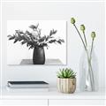 Picture of Black vase with green leafs _GroupedProduct_Rectangle_Landscape_Photography _GroupedProduct_Rectangle_Landscape_Unframed_Print_Only_