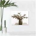 Picture of Black vase with green leafs _GroupedProduct_Rectangle_Landscape_Photography _GroupedProduct_Rectangle_Landscape_Unframed_Print_Only_