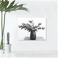 Picture of Black vase with green leafs _GroupedProduct_Rectangle_Landscape_Photography _GroupedProduct_Rectangle_Landscape_Unframed_Print_Only_