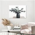 Picture of Black vase with green leafs _GroupedProduct_Rectangle_Landscape_Photography _GroupedProduct_Rectangle_Landscape_Unframed_Print_Only_