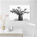 Picture of Black vase with green leafs _GroupedProduct_Rectangle_Landscape_Photography _GroupedProduct_Rectangle_Landscape_Unframed_Print_Only_