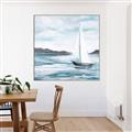 Picture of Soft Sail I _GroupedProduct_Square_Canvas_Framed_