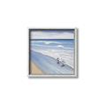 Picture of Seaqgulls at shore _GroupedProduct_Square_Canvas_Framed_