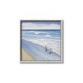 Picture of Seaqgulls at shore _GroupedProduct_Square_Canvas_Framed_