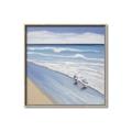 Picture of Seaqgulls at shore _GroupedProduct_Square_Canvas_Framed_