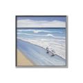 Picture of Seaqgulls at shore _GroupedProduct_Square_Canvas_Framed_