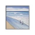 Picture of Seaqgulls at shore _GroupedProduct_Square_Canvas_Framed_