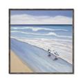 Picture of Seaqgulls at shore _GroupedProduct_Square_Canvas_Framed_