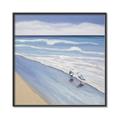 Picture of Seaqgulls at shore _GroupedProduct_Square_Canvas_Framed_
