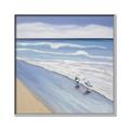 Picture of Seaqgulls at shore _GroupedProduct_Square_Canvas_Framed_
