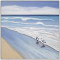 Picture of Seaqgulls at shore _GroupedProduct_Square_Canvas_Framed_