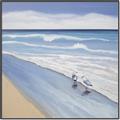 Picture of Seaqgulls at shore _GroupedProduct_Square_Canvas_Framed_
