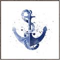 Picture of Blue Anchor _GroupedProduct_Square_Canvas_Framed_