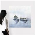 Picture of Boats on a Lake I _GroupedProduct_Square_Canvas_