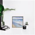 Picture of Seaqgulls at shore _GroupedProduct_Square_Canvas_Framed_