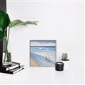 Picture of Seaqgulls at shore _GroupedProduct_Square_Canvas_Framed_