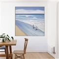 Picture of Seaqgulls at shore _GroupedProduct_Square_Canvas_Framed_
