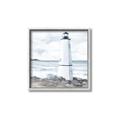 Picture of White  Lighthouse _GroupedProduct_Square_Canvas_Framed_