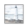 Picture of White  Lighthouse _GroupedProduct_Square_Canvas_Framed_