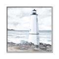 Picture of White  Lighthouse _GroupedProduct_Square_Canvas_Framed_