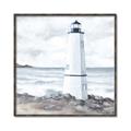 Picture of White  Lighthouse _GroupedProduct_Square_Canvas_Framed_