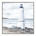 Picture of White  Lighthouse _GroupedProduct_Square_Canvas_Framed_