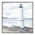 Picture of White  Lighthouse _GroupedProduct_Square_Canvas_Framed_