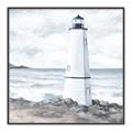 Picture of White  Lighthouse _GroupedProduct_Square_Canvas_Framed_