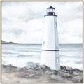 Picture of White  Lighthouse _GroupedProduct_Square_Canvas_Framed_
